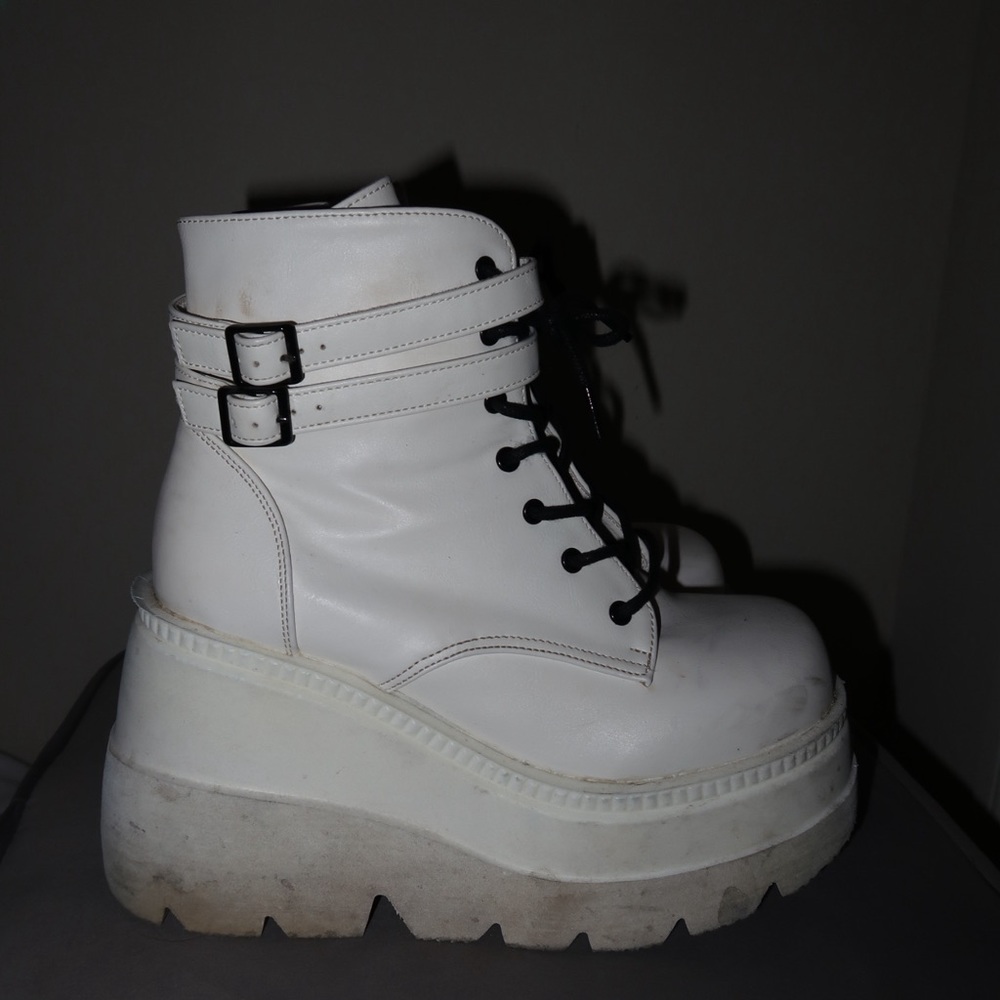 White Demonia Platform Shoes